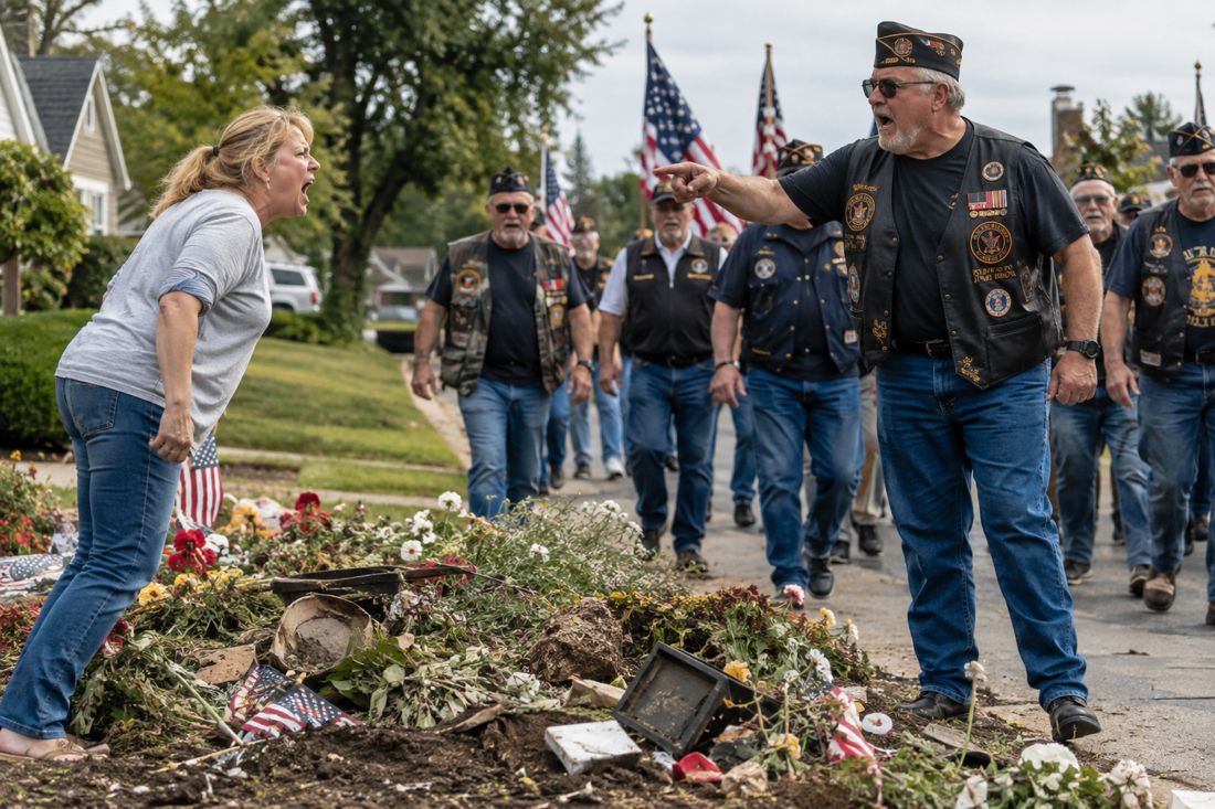 HOA Karen Bulldozed Our Veterans Garden-Then The Entire VFW Post Marched Down Her Street