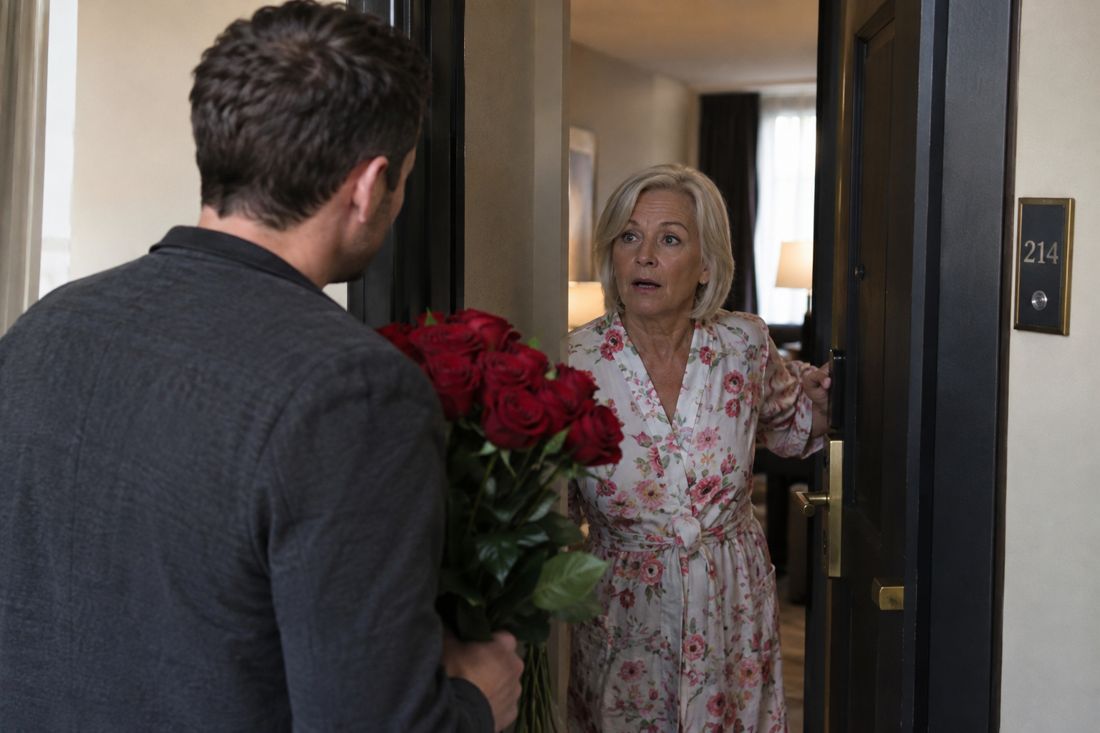 I Ambushed My Wife In Room 214 With Red Roses-Then My Mother Answered The Door